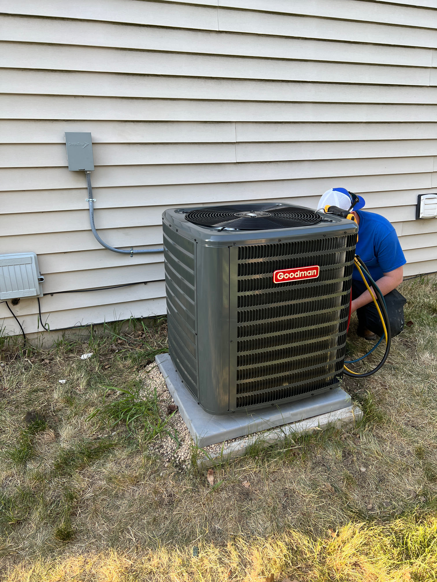 Goodman Air Conditioner Install – Olde English Court in Romeoville