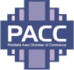 Logo of the Parkland Area Chamber of Commerce featuring the acronym "PACC" in large letters and the full name beneath it, with a geometric design in the background.